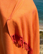 Hamamtuch Samos Orange Fuchsia
