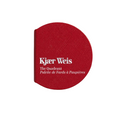 Kjaer Weis The Quadrant – round red eyeshadow palette, white background – eye makeup
