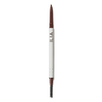 ILIA In Full Mikro-tip Augenbrauenstift – weißer Stift mit brauner Spitze und Bürste, weißer Hintergrund – Augenbrauenpflege