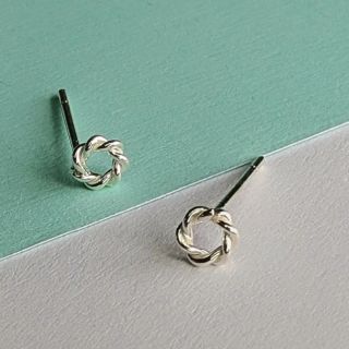 South Sudan Small Circle Stud Earrings Silver