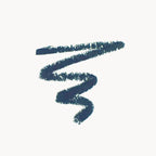 Blue eye pencil swatches on white background – makeup