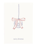 Postcard 'merry christmas Christbaumkugel' – minimalist illustration, cream background – Christmas cards