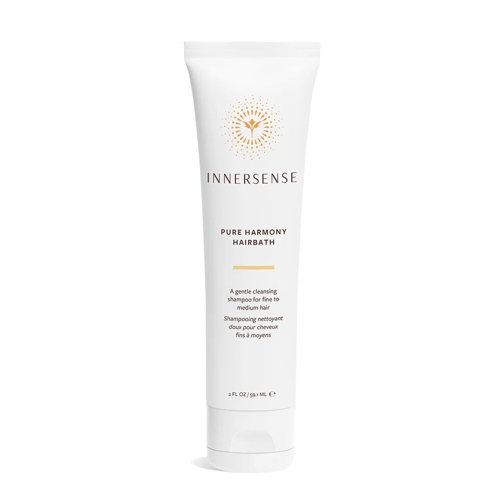 Innersense Pure Harmony Hairbath – weiße Tube 59,1 ml, weißer Verschluss, weißer Hintergrund – Haarpflege