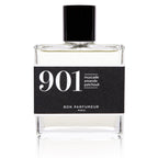 Bon Parfumeur 901 Nutmeg – klares Glasfläschchen 100ml, schwarzer Deckel, weißer Hintergrund – Parfüm