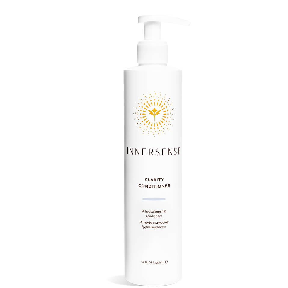 Innersense Clarity Conditioner – weiße Flasche 295ml mit Pumpverschluss, weißem Hintergrund – Haarpflege