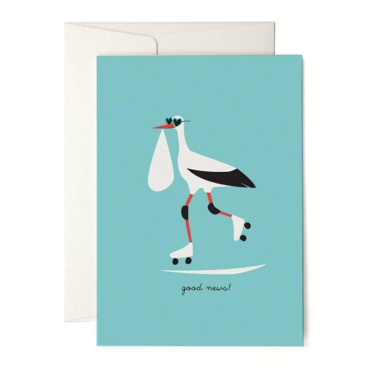 Stork Grußkarte