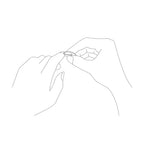 Compact Nippers – minimalist line drawing on white background – nail care