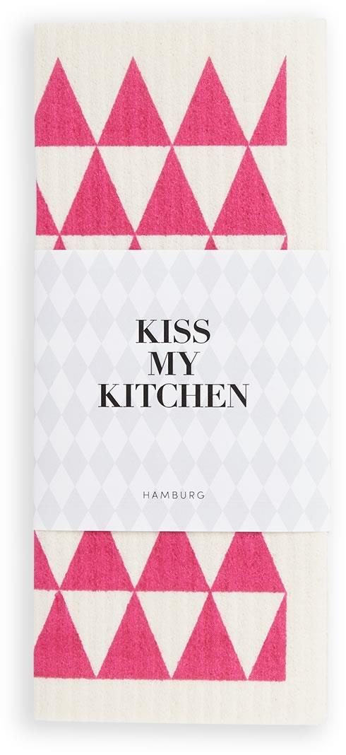 Household Cloth Triangle White/pink