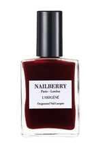 NAILBERRY L'Oxygéné Nagellack – klares Glasfläschchen, schwarzer Deckel, weißer Hintergrund – Nagelpflege
