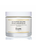 Kure Bazaar Le Super Baume Hyaluronique – clear glass jar with white lid, white background – skin care
