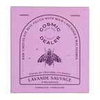 Cosmic Alchemy Dealer Lavande Sauvage Schokoladenbox – lila Verpackung, 4 Stück, weißer Hintergrund – Beauty-Snack