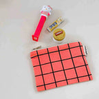 Porte-monnaie Marie School Check Funky Pink