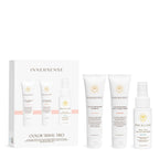 INNERSENSE Color Travel Trio – weiße Tubes und Sprayflasche, 3 fl oz, weißer Hintergrund – Haarpflege