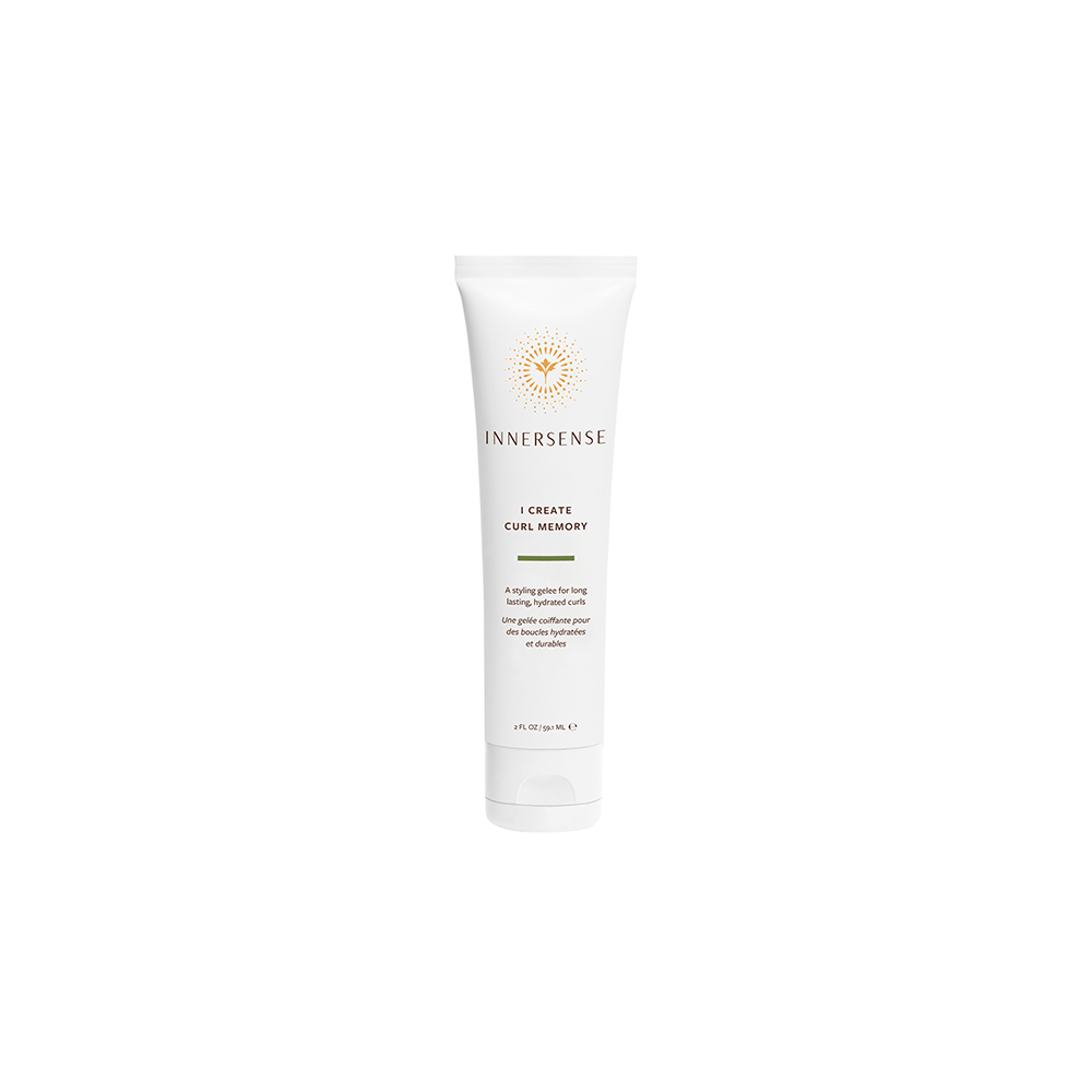 INNERSSENSE I Create Curl Memory – weiße Tube 59 ml, weißer Deckel, weißer Hintergrund – Lockenpflege