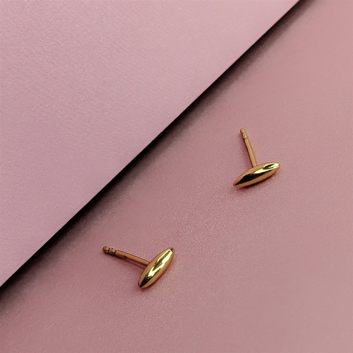 Cambodia Rice Grain Earrings Gold