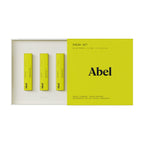 Abel Mini Perfume Set Fresh – three yellow spray bottles 6ml each, white box, bright yellow lid – perfume