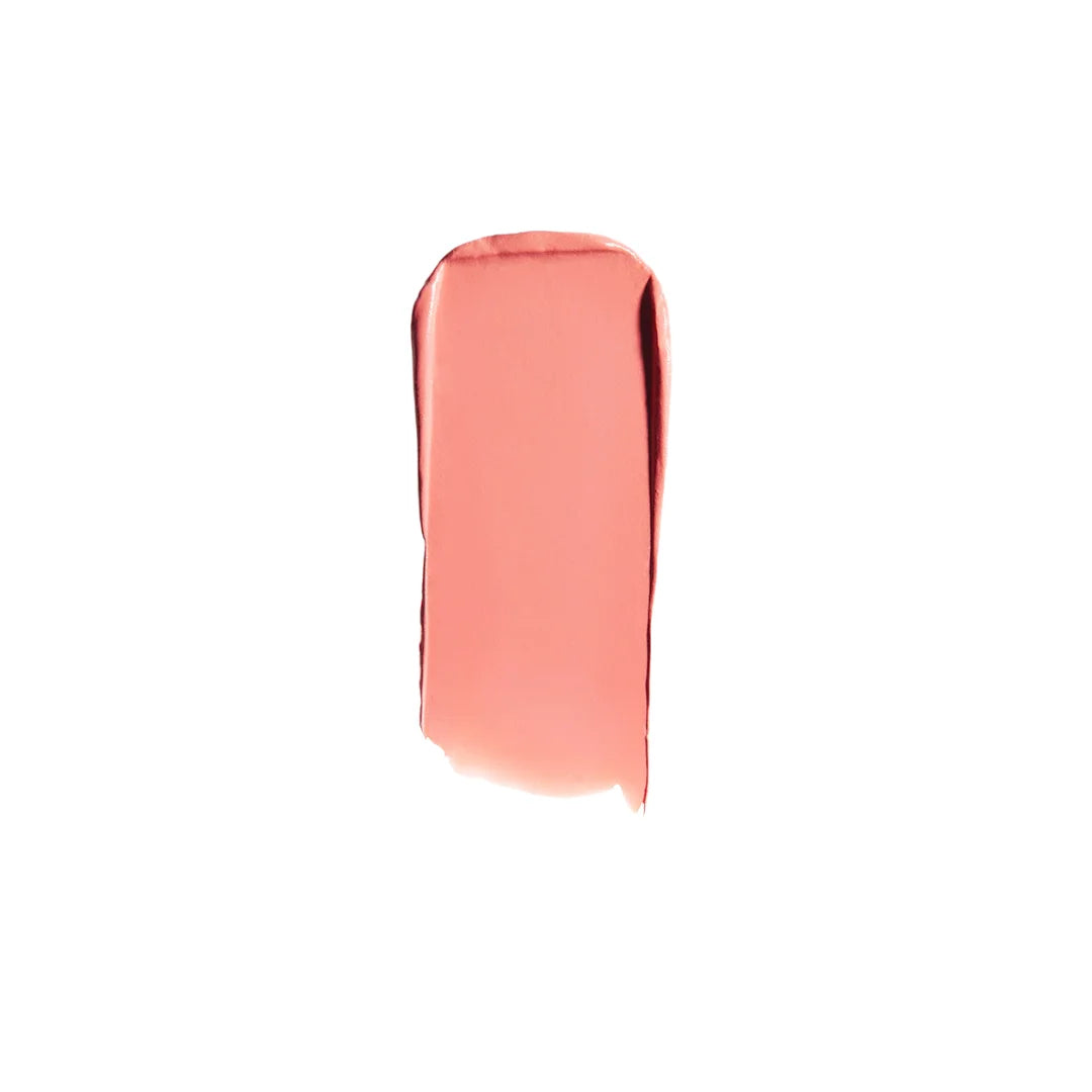 Lip Stick Blossoming Refill – pfirsichfarbener Lippenstift-Swatch auf weißem Hintergrund – Lippenpflege