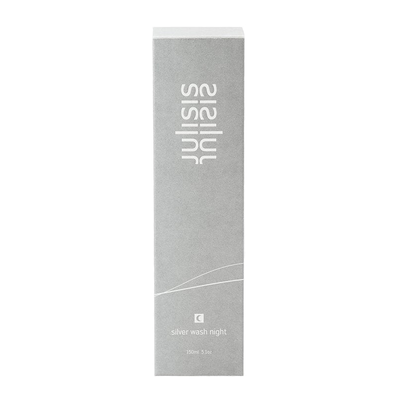 Sisley Silver Wash Night – graue Kartonverpackung 150ml, weißer Hintergrund – Hautpflege