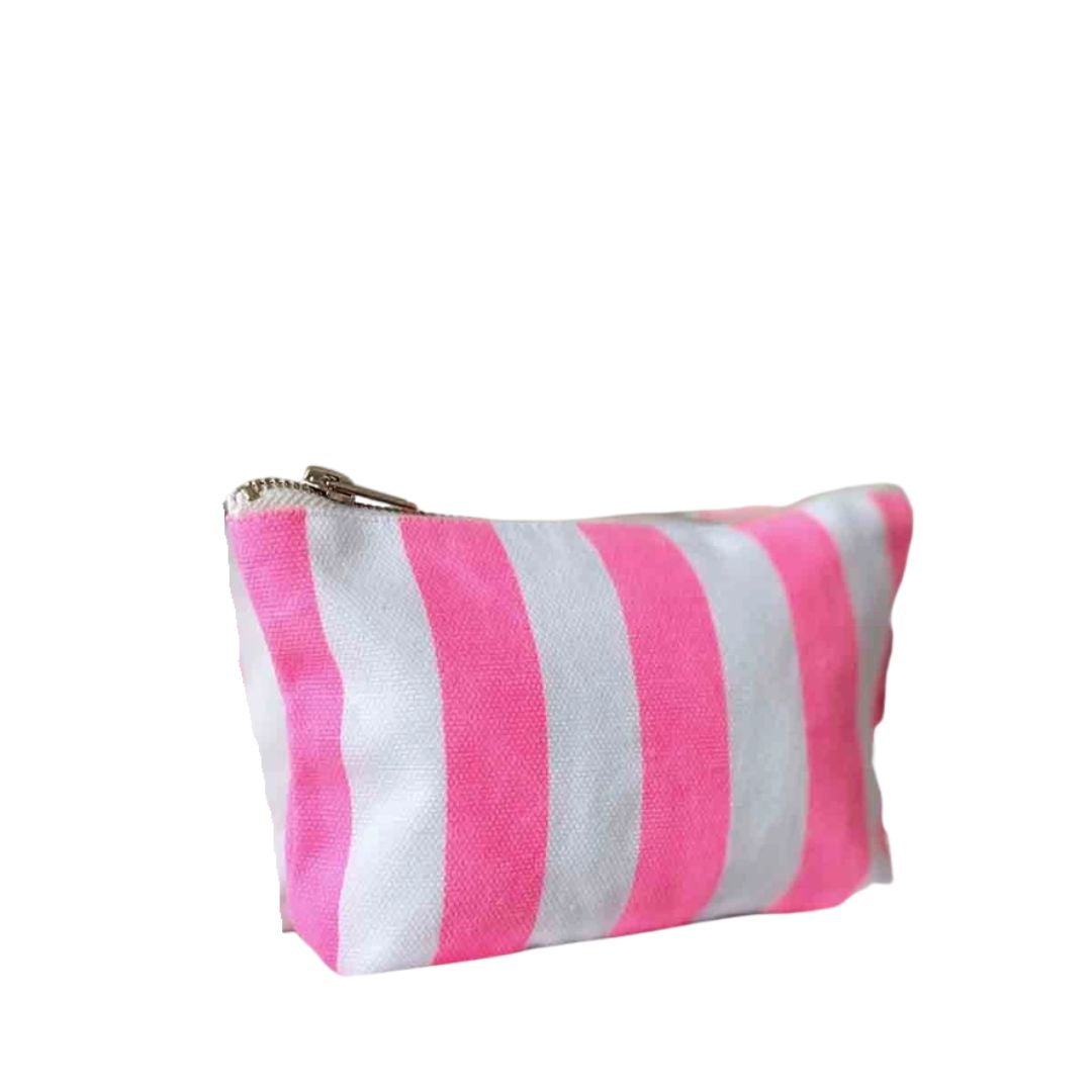 Sofia Pouch Stripes Neon Pink