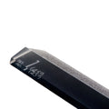 Nail File Square-off No.1 Nagelfeile – black file with gray abrasive edge, white background – nail care