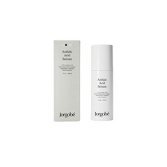Jorgobé Azelaic Acid Serum – weißes Fläschchen 50ml mit Pumpverschluss, weißer Hintergrund – Hautpflege