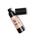 HiRO No Doubt Natural Foundation – 30ml pump bottle, black cap, white background – makeup