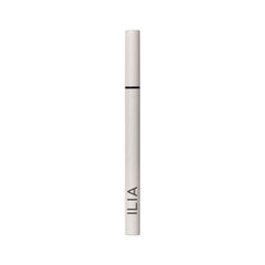 ILIA Clean Liquid Liner Midnight Express – cremefarbener Stift, schwarzer Ring, weißer Hintergrund – Augen-Make-up