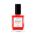 Manucurist Green Jelly Nagellack in Rot, ,Flasche mit schwarzem Verschluss auf weißem Grund, 15 ml Nagellack