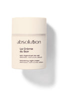 Absolution La Crème du Soir – cremefarbener Tiegel, weißer Hintergrund – Nachtcreme für Hautpflege
