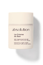 Absolution La Crème du Soir – cremefarbener Tiegel, weißer Hintergrund – Nachtcreme für Hautpflege