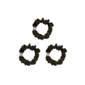 Seidenscrunchie S Schwarz 3x