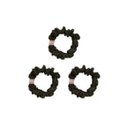 Seidenscrunchie S Schwarz 3x