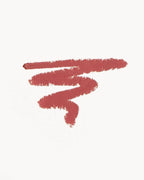 Lip Pencil Bare Pflaume/nude – rosafarbener Lippenstiftstrich auf weißem Hintergrund – Lippenkontur