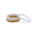Plastic Free Round Hair Ties Golden Fibres, beige/pink/gold/white, white background – hair care