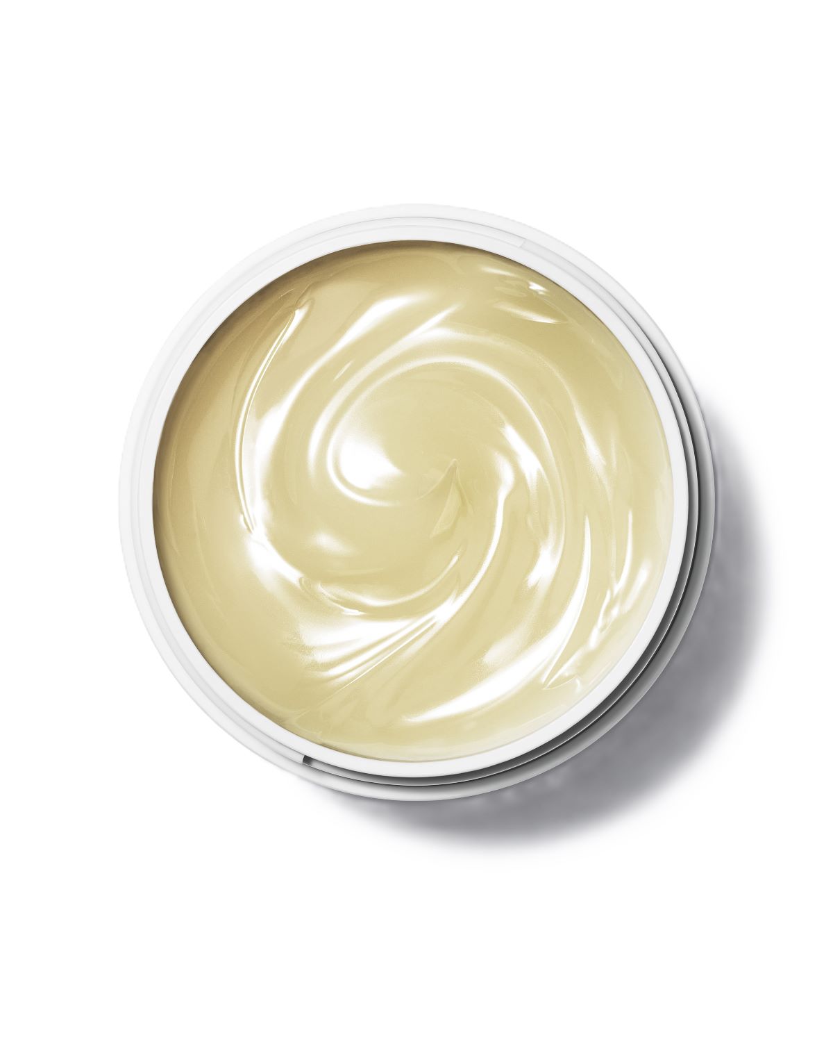 Botanical Cleanser Caulis – cremige Textur in weißem Tiegel, weißer Hintergrund – Gesichtsreinigung