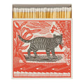 Sasha the Cat matchbox – red design with cat motif, white background – decor