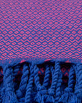 Hamamtuch Samos Blau Fuchsia