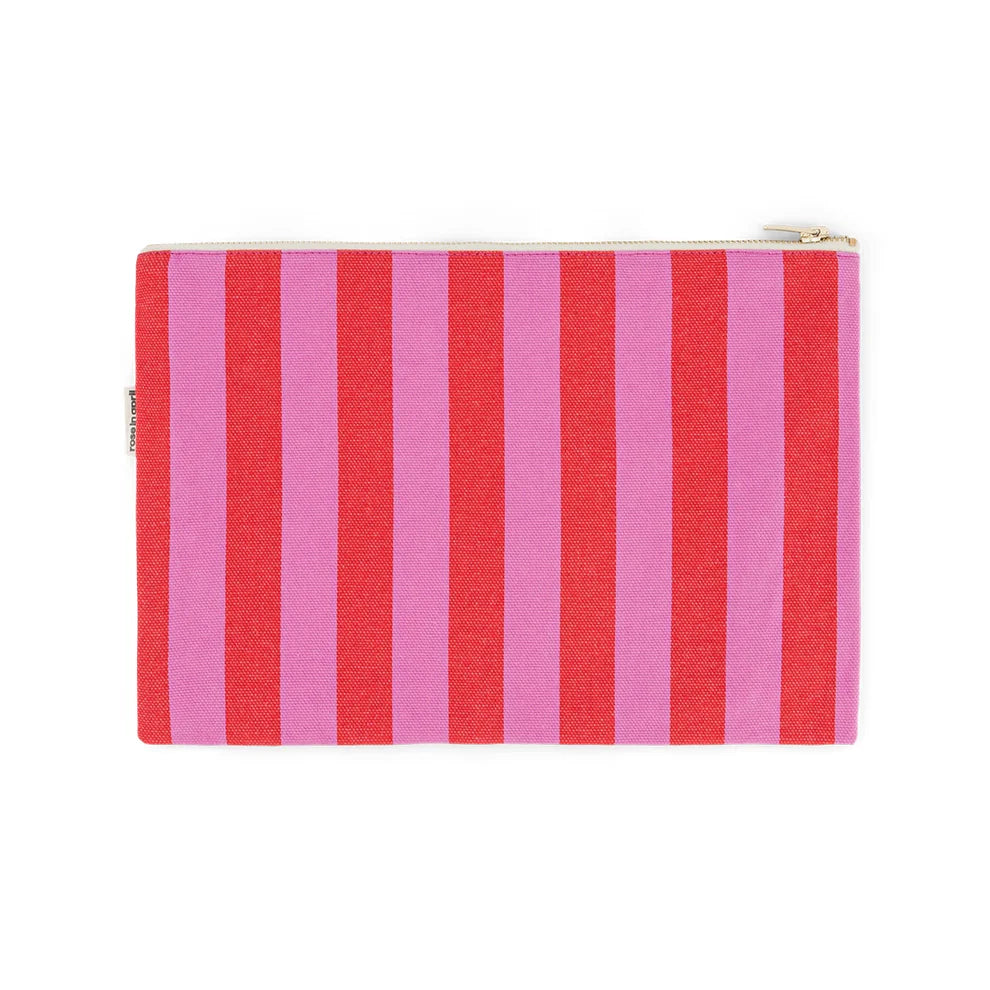 Lili Pouch Stripes Orchid/tomato