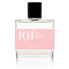Bon Parfumeur 101 Rose – klares Glasfläschchen 100ml, schwarzer Deckel, rosafarbene Etikette, weißer Hintergrund – Parfüm