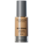 MÁDARA Skin Equal Soft Glow foundation in a bottle with a grey cap, 30 ml.