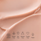 SOS Hydra Recovery Sofort-Maske, Maske als Texturprobe in Pfirsichfarben.