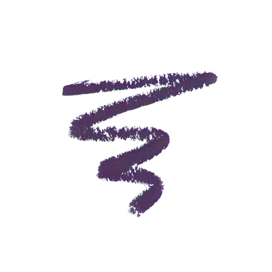 Lila Augenstift-Nachfüllung – violette Strichprobe auf weißem Hintergrund – Augen-Make-up