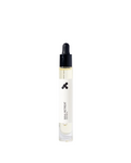 Soul Retreat Perfume Oil – clear glass bottle with dropper, white label, black cap on white background – perfume