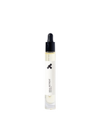 Soul Retreat Perfume Oil – clear glass bottle with dropper, white label, black cap on white background – perfume