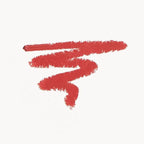 Lip Pencil Faded – roter Lippenstiftstrich auf weißem Hintergrund – Lippenkontur