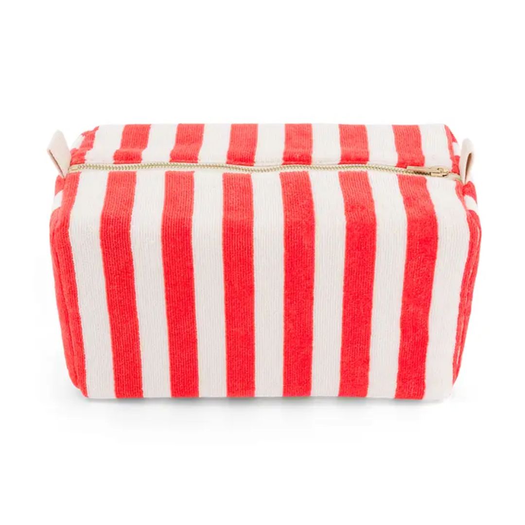 Vic Pouch Terry Stripes Tomato/ecru