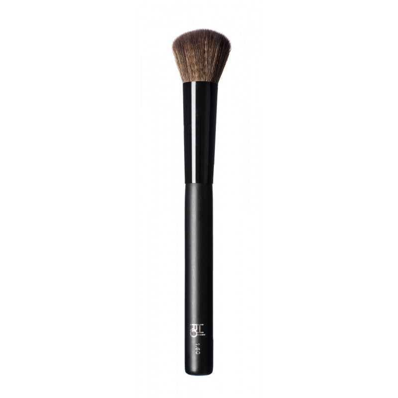 Face Blender Brush #1.60 – schwarzer Griff, braune Borsten, weißer Hintergrund – Make-up Pinsel