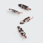 Creaseless Clips Set Black Terrazzo