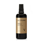 LE PURE Velvet Hydration – schwarze Sprayflasche mit goldener Etikette, weißer Hintergrund – Hautpflege