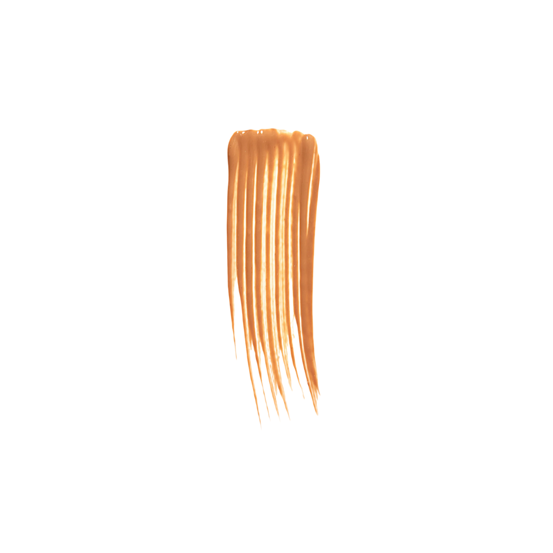 Feather Touch Augenbrauengel Warm Blonde – warmes Blond, glänzende Textur auf weißem Hintergrund – Augenbrauenstyling